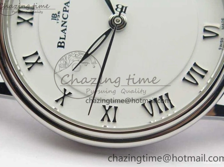 0326 Villeret 6651 SS ZF 1:1 Best Edition White Dial On Black Leather Strap A Practical 8098